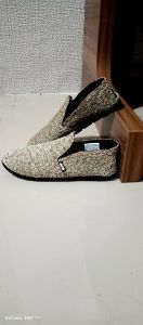 RIP COBAIN Sepatu slipon kanvas rajut premium warna abu moca