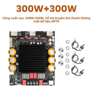 Bo Mạch Khuếch Đại Bluetooth DC 18-50V 3002T PRO Qualcomm QCC3034 2.0 Kênh APTX Lossless 300W+300W TPA3255 Dành Cho Mạch Tích Hợp