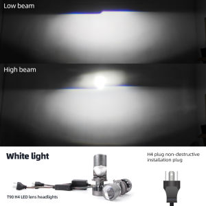 Motorcycle Car Universal H4 Mini Led Projector Lens Headlight White Light 6000K K3 High Low Beam H4 Led Light Bulb 12V 24V 100W