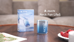 【New】JisuLife Neck Fan Life 5 100 Levels Adjustable Strong Wind Handheld Fan Desktop LED Screen Portable Sports Fan Waist Fan