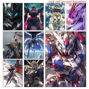 Bandai | Mobile Suit Gundam Anime Poster Gundam Penelope HD Canvas Wall Art Waterproof Print Bedroom Decor Gift