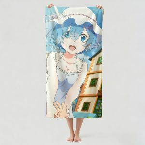 Hasbro | Anime cute R-Re Z-Zero R-Rem Towel Drying Bath Towel Applicable To Light Swimming Camping Yoga Beach Out