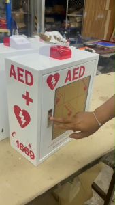 ตู้ใส่เครื่อง AED แบบแขวน AED Cabinet พร้อมสัญญาณไฟฉุกเฉิน