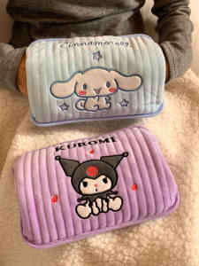 Sanrio Explosive Proof Rechargeable Hot Water Bag Warm Hand Heating Pad Cute Belly Warm Baby Electric Heating Tube Soft Velvet Material