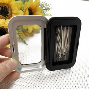 Magnetic Sewing Needles Holder Black Rectangle Sewing Needle Storage Case Buttons Pins Storage Box For Sewing Tool Accessories