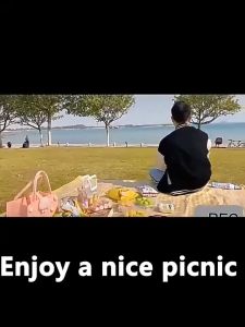 IQONICA 150*100cm Portable Picnic Mat Waterproof Blanket Picnic Rug Travel Outdoor Camping Beach Mat