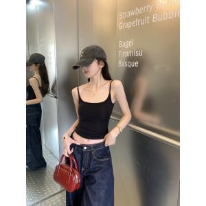 Áo Vest Không Dây Modal Mùa Hè Phong Cách Hàn Quốc Đa Năng Có Đệm Ngực Cho Nữ Quần Áo Công Sở Thường Ngày Dài Vừa Phải Màu Trơn