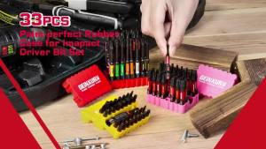 Geinxurn 33Pcs 2In S2 Magnetic PH/PZ/Torx/Hex/Slotted Impact Bits With Holder & Soft Base Marine Boat Hardware
