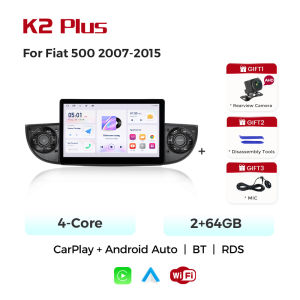 MEKEDE Car Multimedia 7 Inch Touch Screen For Fiat 500 2007-2015 Android Intelligent System RDS FM Carplay Head Unit Free Camera