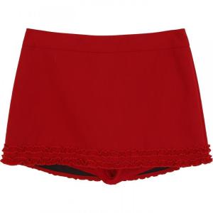 Red Bodycon A-line Skirt Mini