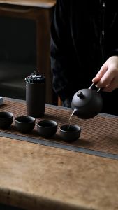 Portable Travel Bag Chinese Kung Fu Tea Set Purple Sand Clay Ceramic Teapot Teacups Gaiwan Home Sets Drinkware Gift