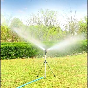 หัวฉีดสปริงเกลอร์น้ำ สปริงเกอร์ขาตั้ง สปริงเกลอร์อัตโนมัติสำหรับสวนสนามหญ้าอุปกรณ์ให้น้ำในสวน พื้นที่ขนาดใหญ่ การครอบคลุมการปล่อยน้ำแบบหมูน้ำแบบยืดหดได้ - สมาร์ทแวร์เครื่องมือคอมพิวเตอร์