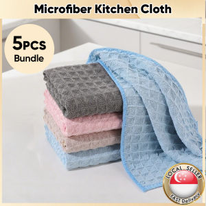 [SG] Premium Waffle Microfiber Cloth Kitchen Towel Household Multi-purpose Cleaning Cloth/Towel  Coffee Tea Towel