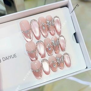Handmade Summer New Style Star Chain Sweet Dream Full Zircon Diamond Cat Eye Nail Art Stickers Wearing False Nails Tools