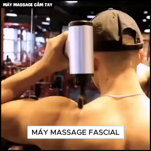 Máy Massage Cầm Tay Rung Mạnh KH-320 - Máy Mát Xa Cầm Tay 6 Chế Độ 4 Đầu Matxa Củ Sạc Adapter