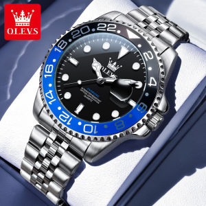 OLEVS Watch For Mens Waterproof Original 2025 Stainless Steel Strap Fashion Casual Business Luminous calendar Mens Watch