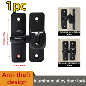 Barn Lock - Privacy Protection Sliding Lock Safe Sliding Lock for Barns Cabinets Bathroom Garage Garden Windows