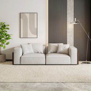 Cozylant Carson Full Leather Sofa / 2 Seater /3 Seater Sofa for Living Room / White Grey Brown / Leather Sofa Singapore / Nordic