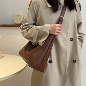 SLC Fashion Leather Tote Bag for Women 2025 Trend Female Simple Large High Capacity Shoulder Bag Women Handbags Messenger Bags