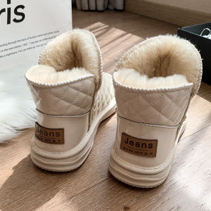 Womens Winter Fashion Snow Boots 2025 New Waterproof Anti-slip Thickened Fleece Lined Boots Korean Style Short Tube Shoes