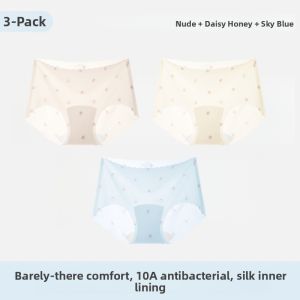 Yuzhaolin | Antibacterial Silk Breathable Seamless Quick Drying Sweet Style Panties