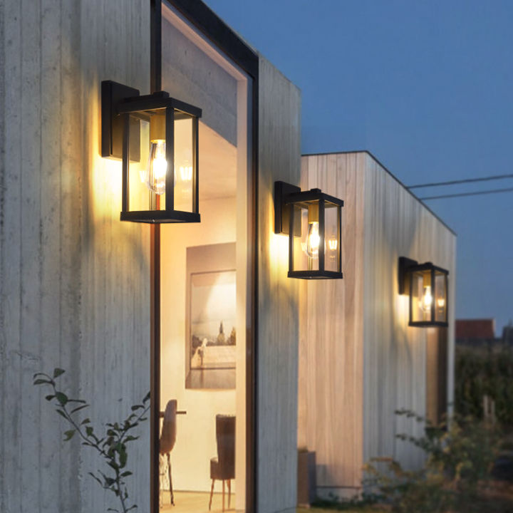 Outdoor Wall Mounted Lamp Waterproof Sunroom Yard Light European Super Bright Courtyard Outdoor Entrance Patio Exterior Wall Hanging Lamp
