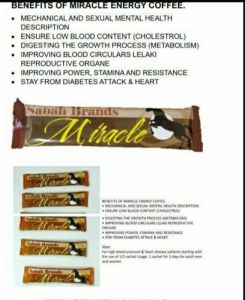 ORIGINAL SABAH MIRACLE COFFEE for MEN and WOMEN  5SACHETs TRIAL PACK