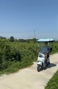 Motorcycle canopy Portable and easy to install reinforcement device electric vehicle rain cover