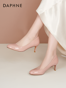 Daphne | Round Toe Beige High Heels for Women
