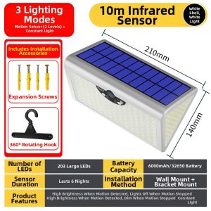 BELAN | Solar Powered Waterproof Human Induction Outdoor Garden Light