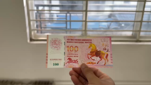 Tờ Tiền Hình Ngựa Macao 100 Patacas Kỉ Niệm Tết 2026 - Bính Ngọ Thích Hợp Lì Xì TếtQùa Tặng...