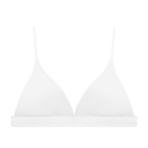 สไตล์ฝรั่งเศส เสื้อชั้นในไร้สายบางเฉียบ ทรงวีลึก สำหรับหน้าอกเล็ก พร้อมสายรัดคู่แบบถอดได้ ผู้หญิง ชุดชั้นใน ผ้าฝ้าย ระบายอากาศได้ดี