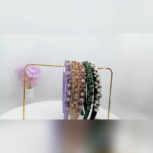Phong Cách Baroque Ngọc Trai Đầu Dát Kim Cương Hàn Quốc Cao Cấp Retro Tóc Trang Sức Dành Cho Nữ Họa Tiết Hình Học Phụ Kiện Thời Trang