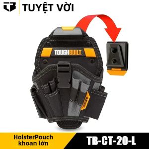 Túi Đựng Mũi Khoan Lớn TOUGHBUILT TB-CT-20-L Túi Đựng Mũi Khoan Cho Đai Dụng Cụ Túi Đeo Thắt Lưng Di Động Túi Đựng Máy Khoan Cầm Tay Bằng Vải Oxford