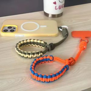 Handwoven Adjustable Universal Mobile Phone Wrist Strap Short Lanyard Outdoor Safety Anti-Drop Rope For All Phone Case