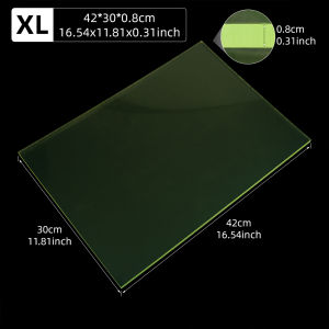 1pc Polyurethane Leather Punching Mat Soft Stamping Protection Pad Translucent Green Board for Quiet DIY Leathercraft Project