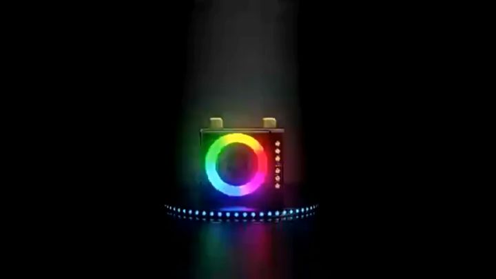Bluetooth Speaker RGB Light Wireless Bluetooth Dual Microphone Karaoke ...