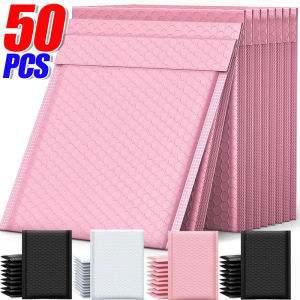 Dizoey 10/50PCS Plastic Bubble Adhesive Self Seal Envelope Bag Waterproof Foam Packing Bags Mailers Shipping Envelope Storage Supplies