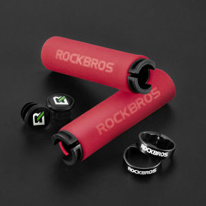 RockBros | ROCKBROS Cycling Grips Anti-skid Shockproof Sponge Handlebar Grips MTB Road Bike Grips Ultraight Cycling Handlebars
