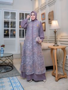 AMARA SERIES GAMIS OUTHER LEPAS PASANG FREE KERUDUNG BAHAN CERUTY BABYDOLL DI PRISKET MIX TILE SAPTO ORGANZA