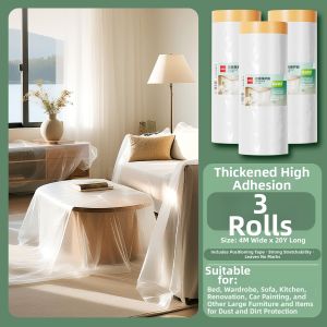 deli | Dust Protection Film for Renovation Cleaning Furniture and Car Paint