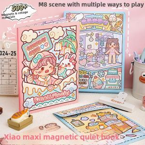 MONLEYTA | DIY Childrens Handmade Costume Change Toy Book No Cutting Required Princess Dress-Up Sticker Full Set Quiet Book New Model