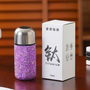 Bình Giữ Nhiệt Titanium Mini 150ml Cao Cấp - Quà Tặng Công Ty Titanium Kháng Khuẩn Dùng Cho Cà Phê Trà Thiết Kế Sang Trọng Màu Sắc Đa Dạng