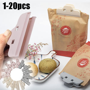 1-20pcs Food Clips T Sealing Clip - Snack Sealing Clip - Strong Food Bag Clip - Plastic Bag Sealer Moisture-Proof Fresh-Keeping Seal - Snack Sealed Clip Kitchen Tool