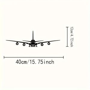 CIFbuy | Vintage Aircraft Iron Metal Wall Art Airplane Silhouette Wall Decor Aviation Theme Ornament Home Living Room Bedroom Decoration