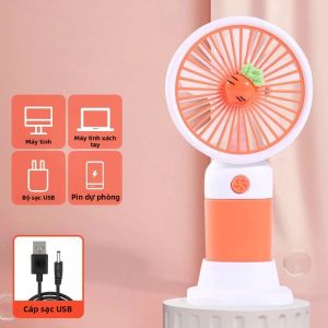 Quạt Cầm Tay Mini Sạc USB Hoạt Động Êm Ái Quạt Làm Mát Cá Nhân Dùng Cho Du Lịch Văn Phòng Phòng Ngủ Chất Liệu Nhựa