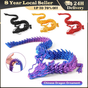 3D Printed Dragon Rotatable Articulated Dragon Western Style Crystal Dragon Home Decoration Home Desktop CraftS Ornament