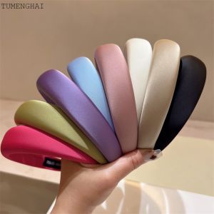 หมวกคล้องผมแบบผ้าซาตินสไตล์ฝรั่งเศสย้อนยุค หมวกคล้องผมแบบสัมผัสกับแสงสีเขียวและน้ำเงิน สีชมพูเกาหลี หมวกคล้องผมแบบสูง หมวกคล้องผมแบบเกาหลี