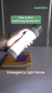 SAMONO Senter LED 2in1 Lampu Emergency Darurat Portable USB Rechargeable Long Battery Life 1200 mAh SW-TRW04