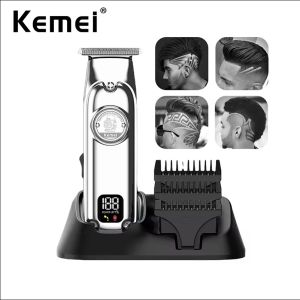 Kemei KM-2831 Mini Hair Clipper Professional Barber Electric Haircut Razor Metal Body Base Charging Hair Trimmer